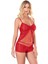 - Kırmızı Jakarlı Babydoll Şort Takımı 2