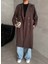 Kahve Dökümlü Uzun Trençkot 4