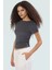 Yazlık Crop Bisiklet Yaka Fitted Viskoz Bluz Günlük Stil Uzun Ömürlü Zarifane Tasarım Premium Kalite 1