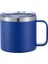 14 Oz Kahve Kupası, Kapaklı Vakum Yalıtılmış Kamp Kabini, Çift Duvar Paslanmaz Çelik Seyahat Dak Fincanı, Termal Kahve Mugkapakitesi: 301-400ML/RENK: Safir Mavisi (Yurt Dışından) 1