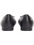 Kadın Toe Cap Leather Ballerina Shoes - Siyah 4