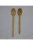 El Yapımı Şimşir Kaşık 28 Cm, 2'li Set, Sarı Renkli 1