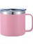 14 Oz Kahve Kupası, Kapaklı Vakum Yalıtımlı Kamp Kabini, Çift Duvar Paslanmaz Çelik Seyahat Dak Fincanı, Termal Kahve Kupa Kapasitesi: 301-400ML/RENK: Pembe (Yurt Dışından) 1