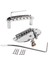 Metal Tremolo Köprü Set Vidaları Anahtarları Mustang Jazzmaster Gitar Yedek Aksesuarları Kolay Kullanım- Gümüş (Yurt Dışından) 1
