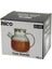 1000ML Abartma Desen Cam Demlik Bambu Dış Yüzey - Metal Iç Yüzey - Silikon Contalı Kapak (5067) 1