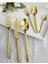 Şık Gold Titanyum 6'lı Çay Kaşığı Seti, Dayanıklı ve Modern Tasarım 1