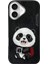 iPhone 16 Uyumlu 3D Göz Panda Detaylı Gerçek Nakış Işlemeli Kabartmalı New Big Eyes Kılıf 1