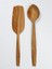Renkli Ahşap Kaşık ve Spatula Seti, 32 Cm, 2'li, Kaliteli Mutfak Gereci 1