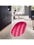 Kaymaz Dijital Mutfak & Salon Halı Star Pamuk Saçaklı Oval Geometrik E5017 Pudra 5