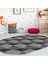 Kaymaz Dijital Mutfak & Salon Halı Yıldız Deri Saçaklı Oval Geometrik E5010 Gri 7