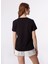 Siyah Kadın Bisiklet Yaka Basic T-Shirt Otran 5