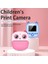S5 2.4 Inç Hd Çift Lens Karikatür Çocuk Anında Baskı Kamerası Dahili Oyunlar Mp3 Çalar Video Kaydedici-Pembe (Yurt Dışından) 3