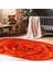 Kaymaz Dijital Mutfak & Salon Halı Trend Saçaklı Oval Geometrik E5011 Turuncu 7