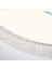 Kaymaz Dijital Mutfak & Salon Halı Yıldız Deri Saçaklı Oval Geometrik E5015 Beyaz 3