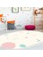 Kaymaz Dijital Mutfak & Salon Halı Yıldız Deri Saçaklı Oval Geometrik E5015 Beyaz 7