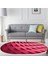Kaymaz Dijital Mutfak & Salon Halı Star Pamuk Saçaklı Oval Geometrik E5017 Pudra 1