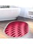 Kaymaz Dijital Mutfak & Salon Halı Star Pamuk Saçaklı Oval Geometrik E5017 Pudra 6