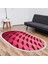 Kaymaz Dijital Mutfak & Salon Halı Yıldız Deri Saçaklı Oval Geometrik E5017 Pudra 1