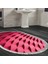 Kaymaz Dijital Mutfak & Salon Halı Yıldız Deri Saçaklı Oval Geometrik E5017 Pudra 6