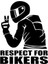 Biker Respect A4 Sticker 1