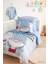 Dijital Baskılı 3D Pamuklu Yenidoğan Bebek Nevresim Takımı Cute Gnome Blue 1