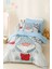 Dijital Baskılı 3D Pamuklu Yenidoğan Bebek Nevresim Takımı Cute Gnome Blue 2