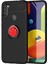 Samsung Galaxy A11 Kılıf Range Yüzüklü Silikon - Siyah-Kırmızı - NEONX4567-9821 1
