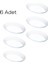 10336 6lı Oval Servis Tabak Seti - Şeffaf Cam Sunum Tabakları 25X33 cm 4