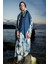 Moren Desen Shine Line Şal Siyah-Indigo 3