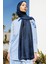 Vera Desen Shine Line Şal Siyah-Indigo 1