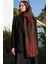 Vera Desen Shine Line Şal Siyah-Bordo 1