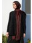 Vera Desen Shine Line Şal Siyah-Bordo 3