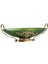 Antik 22,5 cm Dekoratif Oval Yeşil Cam Gondol 9-03010006 1