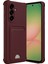 Samsung Galaxy A56 Kılıf Kelvin Kartvizitli Silikon - Bordo Dsdrn 1