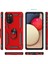 Samsung Galaxy A03S Kılıf Sofya Yüzüklü Silikon Kapak - Kırmızı - NEONX4830-5136 3