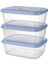 3'lü Saklama Kabı Seti, 850 Ml, Beyaz, Pratik ve Temiz Saklama Çözümü 1