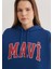 Mavi Logo Baskılı Kapüşonlu Lacivert Sweatshirt 1600361-82625 6