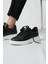 Drew Model Hakiki Deri El Yapımı Erkek Siyah Sneakers Ayakkabı 3