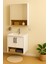Legna 65 cm Banyo Dolabı Takımı – Beyaz & Ahşap – Mdf – Seramik Lavabolu – Alt ve Üst Dolap 2