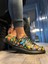 J046 Bağcıklı Ortopedik Taban Renkli Hot Baskılı Erkek Günlük Sneaker Spor Ayakkabı St Siyah 2