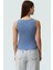 Kadın Kolsuz Örme Bluz Kayık Yaka Fitted Kalıp Rahat Günlük Stil ve Şık Modern 4