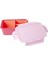 Plastik Lunchbox - Pembe ve Açık Kırmızı 1