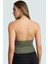 Fitted Kalıp Viskoz Ribana Crop Bluz Boyundan Bağlamalı Yaka Günlük Stil 3