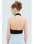 Vücuda Oturan Crop Bluz Boyundan Bağlamalı Örme Kumaş Modern Stil Premium Kalite 3