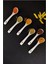 6’lı Porselen Çay ve Reçel Kaşığı 10,5 cm Beyaz Set 1
