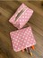 Su Geçirmez Pembe Mini Çanta ve Cüzdan Seti, 20X13 Cm, Gri ve Pembe Renk 2