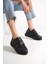 Venedık Bağcıksız Cırtlı 2 Bantlı Ortopedik Taban Kadın Sneaker Günlük Ayakkabı St Siyah 4