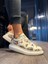 J046 Bağcıklı Ortopedik Taban Renkli Kurukafa Baskılı Erkek Günlük Sneaker Spor Ayakkabı Bt Beyaz 3