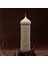 Dekoratif Camii Motifli Silindir Mum %100 Doğal -Krem Açık Renk 4