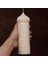 Dekoratif Camii Motifli Silindir Mum %100 Doğal -Krem Açık Renk 5